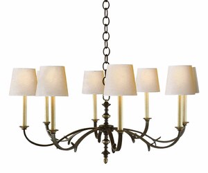Люстра VISUAL COMFORT Channing Mediuml Chandelier THOMAS O'BRIEN TOB 5119HAB-WS-8