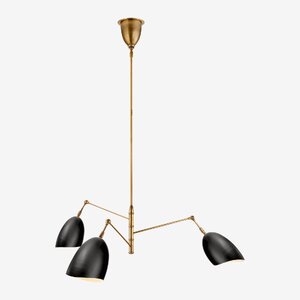 Люстра JC-ARN 5008HAB-BLK Sommerard Medium Triple-Arm Chandelier