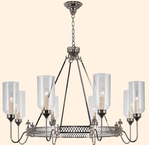 Люстра ROUND FRIEZE CHANDELIER WITH SWAN-NECK ARMS