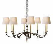 Люстра VISUAL COMFORT Channing Mediuml Chandelier THOMAS O'BRIEN TOB 5119HAB-WS-8