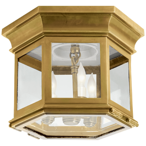 Накладной светильник VISUAL COMFORT Club Small Hexagonal Flush Mount CHAPMAN & MYERS CHO 4110AB-CG