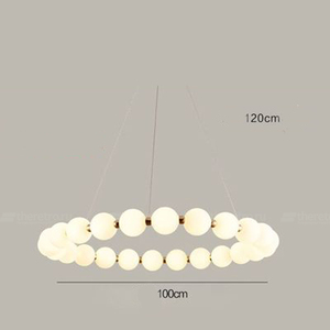 Кольцевая светодиодная люстра со стеклянными шарообразными плафонами Pearls Ring 100 см