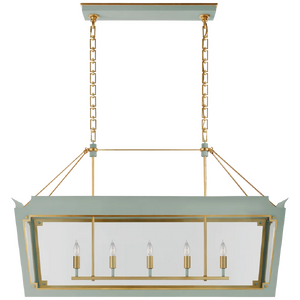 Линейная люстра Caddo Medium Linear Lantern VISUAL COMFORT JN 5023CEL/G-CG