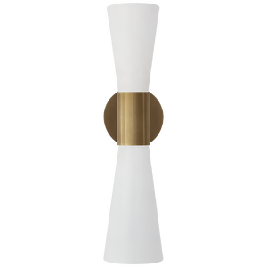 Clarkson Medium Narrow Sconce AERIN ARN2009HAB/WHT