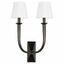 Hudson Valley 112-OB Vienna 2 Light Wall Sconce W/White Shade