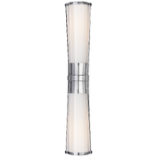 CHAPMAN & MYERS CAREW LINEAR SCONCE IN POLISHED NICKEL WITH WHITE GLASS CHD 1563PN-WG