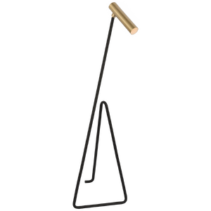 Flesso Small Floor Lamp Kelly Wearstle KW1430BLK/AB
