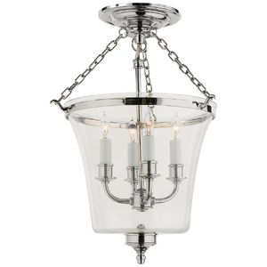 Sussex Semi-Flush Bell Jar Lantern Chapman & Myers CHC2209PN